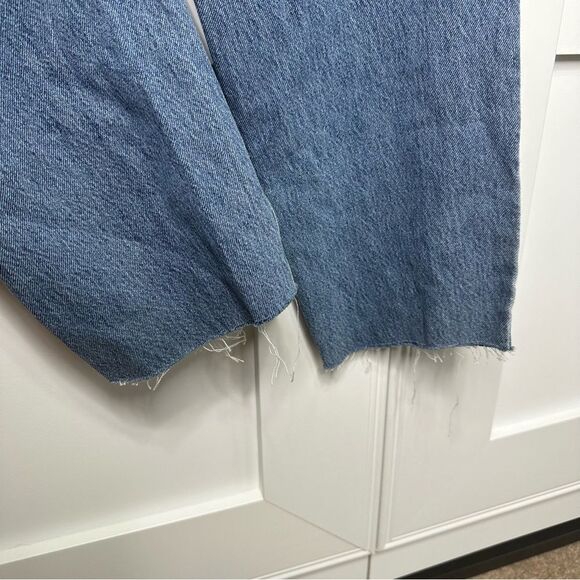 NWT Fashion Nova Blue Boyfriend Jeans Distressed High-Waisted size 13 (a1) - Picture 6 of 7